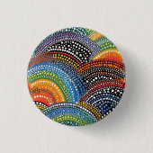 Rainbow pride knop ronde button 3,2 cm (Voorkant)