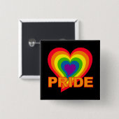 Rainbow Pride-knop Vierkante Button 5,1 Cm (Voorkant /achterkant)