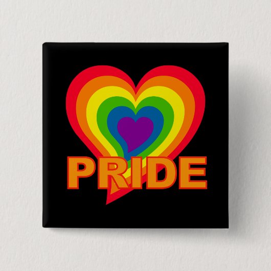Rainbow Pride-knop Vierkante Button 5,1 Cm (Voorkant)