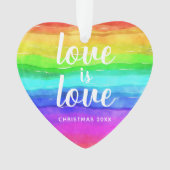 Rainbow Pride L'amour est l'amour Noël Coeur en fo (devant)