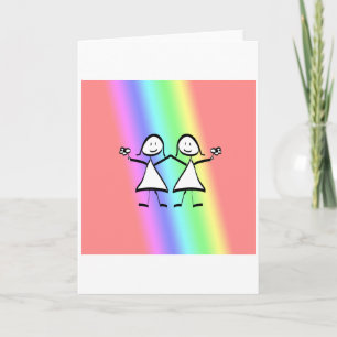 Rainbow Pride Lesbian Brides Kaart