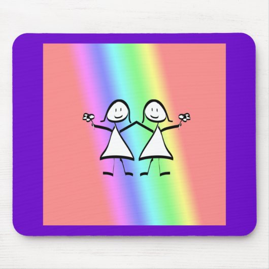 Rainbow Pride Lesbian Brides Muismat (Voorkant)