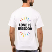 Rainbow Pride LGBTQ combat pour l'égalité T-shirt (Dos)