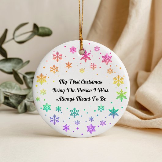 Rainbow Pride LGBTQ Holiday Christmas Ornament