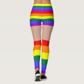 Rainbow Pride Long Sokken Shorts Novelty Fun Leggings (Achterkant)