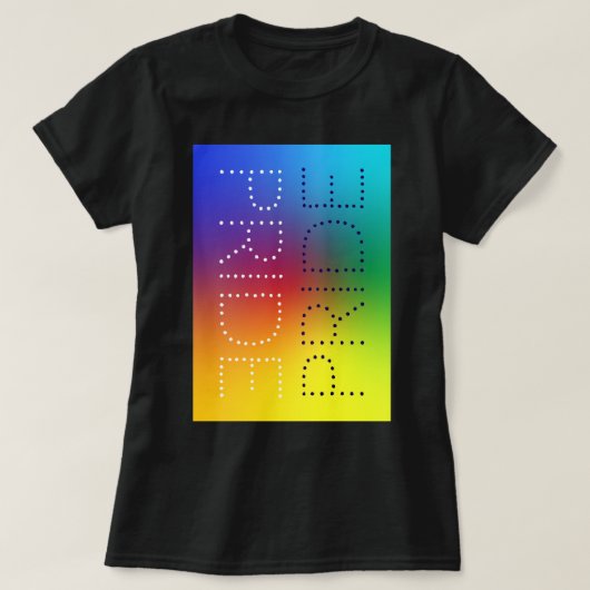 Rainbow Pride Love Chic Gepersonaliseerd Typografi T-shirt (Design voorkant)