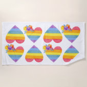 Rainbow Pride Love strandlaken (Voorkant)