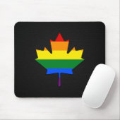 Rainbow pride maple leaf muismat (Met muis)