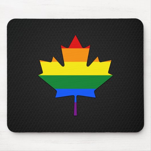 Rainbow pride maple leaf muismat (Voorkant)