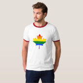 Rainbow pride maple leaf T-Shirt (Voorkant volledig)