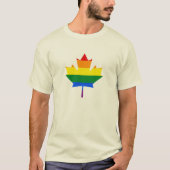 Rainbow pride maple leaf T-Shirt (Voorkant)