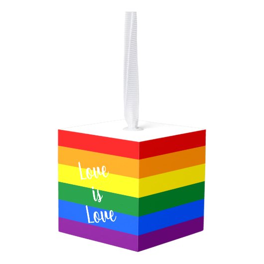 Rainbow Pride Ornament (Achter hoekig)