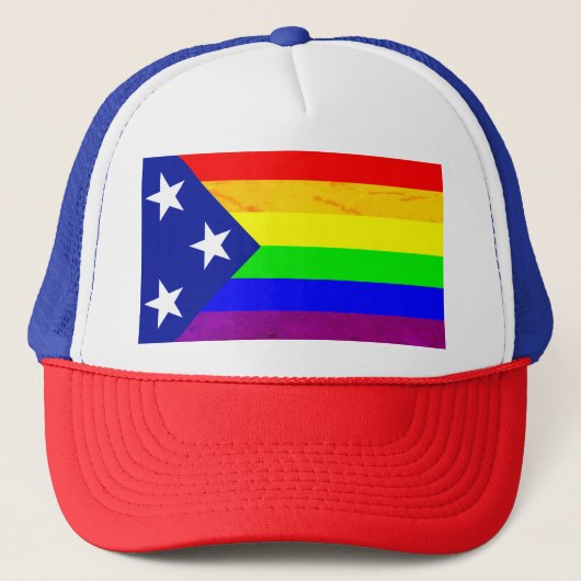 Rainbow Pride Patriot Trucker Pet (Voorkant)