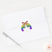 Rainbow Pride Pistols Ronde Sticker (Envelop)