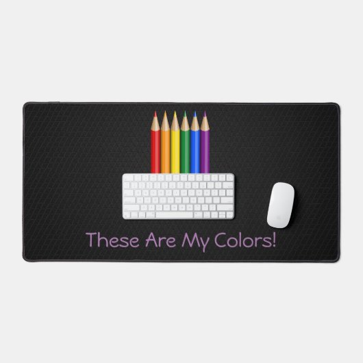 Rainbow pride potloden bureaumat (Keyboard & Muis)