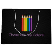 Rainbow pride potloden groot cadeauzakje (Voorkant)