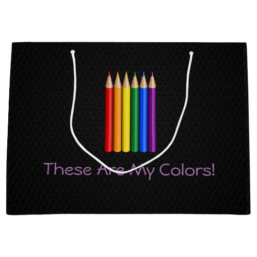 Rainbow pride potloden groot cadeauzakje (Voorkant)