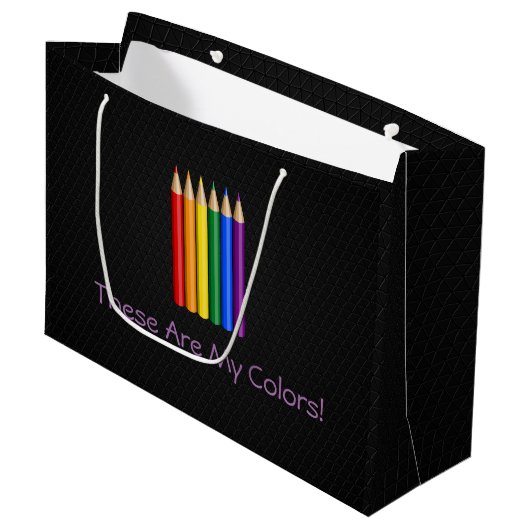 Rainbow pride potloden groot cadeauzakje (Voorkant Gekanteld)