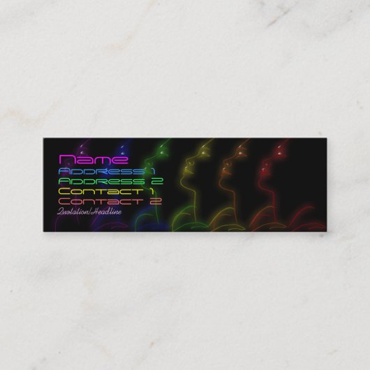 Rainbow Pride Profile Card Sjabloon Mini Visitekaartje (Voorkant)