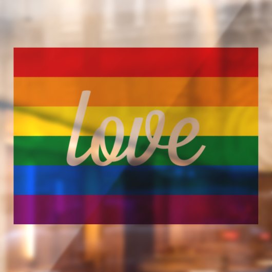 Rainbow Pride Raamsticker (Vel 2)