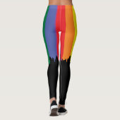 Rainbow Pride Running Paint Novelty Fun Leggings (Achterkant)