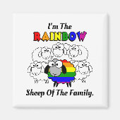 Rainbow Pride Sheep Magneet (Voorkant)