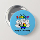 Rainbow Pride Sheep Ronde Button 7,6 Cm (Voorkant /achterkant)