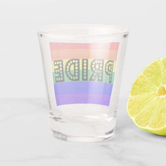 Rainbow Pride Shot Glas (Achterkant)