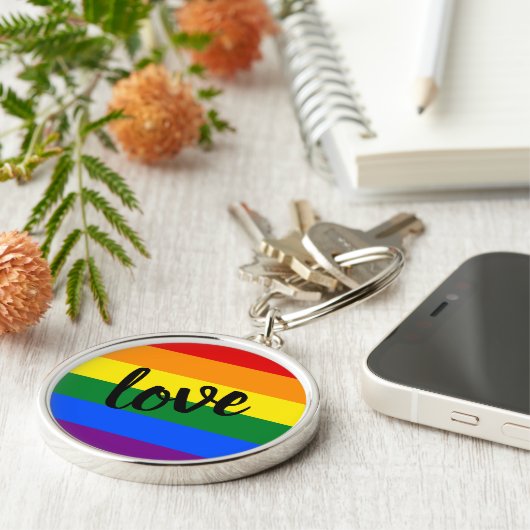 Rainbow Pride Sleutelhanger (Zijkant)