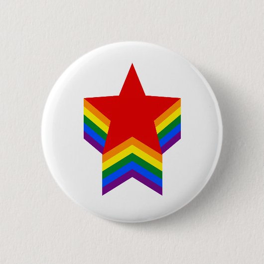 Rainbow pride sterren Button (Voorkant)