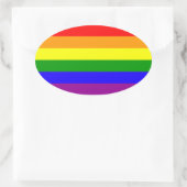 Rainbow Pride stickers - ovaal (Tas)