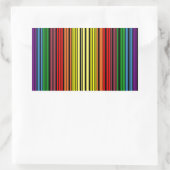 Rainbow pride streepjescode rechthoekige sticker (Tas)