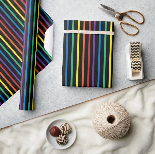 Rainbow Pride Stripe Wrapping Paper Cadeaupapier (Crafts)