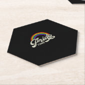 Rainbow, Pride Time, LHBT-Tanktop Kartonnen Onderzetters (Schuin)