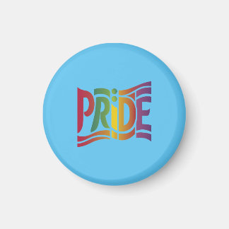 Rainbow Pride Typographic - Bold LGBTQ+ Statement Magneet