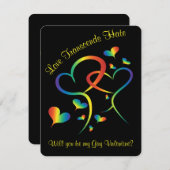 Rainbow Pride Valentijn Feestdagenkaart (Voorkant / Achterkant)