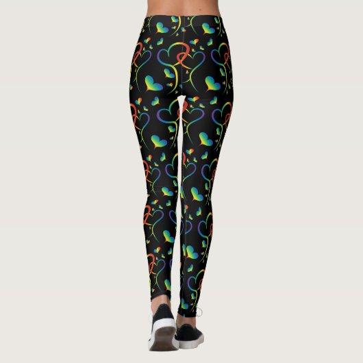 Rainbow Pride Valentijn Leggings (Achterkant)