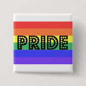 Rainbow Pride Vierkante Button 5,1 Cm (Voorkant)