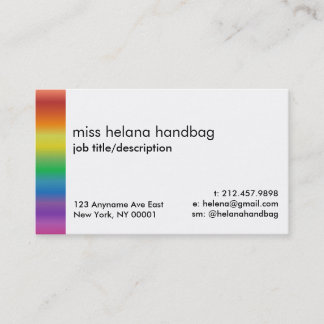 Rainbow Pride Visitekaartje Design Sjabloon