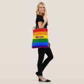 Rainbow Pride Vlag Naam of Monogram Draagtas (Op model)