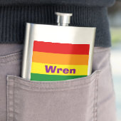 Rainbow Pride Vlag Naam of Monogram Flacon (Voorbeeld)