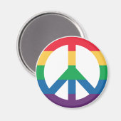 Rainbow Pride Vredesbord Koelkast Magnet Magneet (Voorkant / Achterkant)