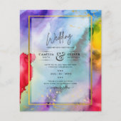 RAINBOW PRIDE WEDDING INVITATION Ink LeahG (Voorkant)