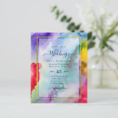 RAINBOW PRIDE WEDDING INVITATION Ink LeahG (Staand voorkant)