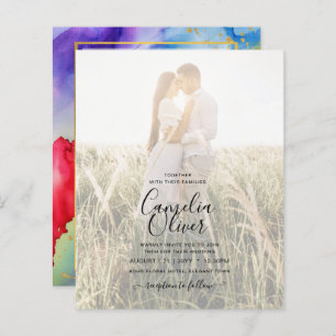 RAINBOW PRIDE WEDDING INVITATION Ink LeahG