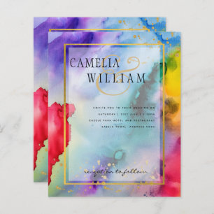 RAINBOW PRIDE WEDDING INVITATION Ink LeahG