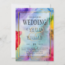 RAINBOW PRIDE WEDDING INVITATION Ink LeahG