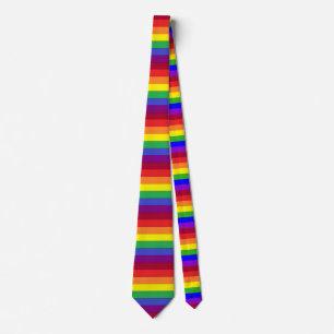 Rainbow Pride Wide Stripe Stropdas
