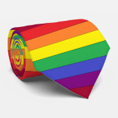 Rainbow Pride Wide Stripe Stropdas (Opgerold)