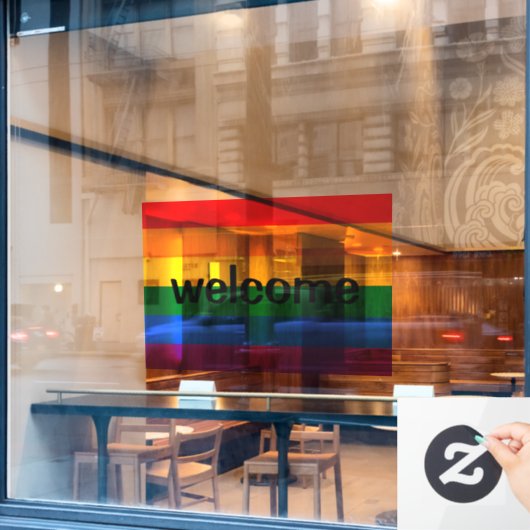 Rainbow Pride Window Cling Raamsticker (Cafe Raam)